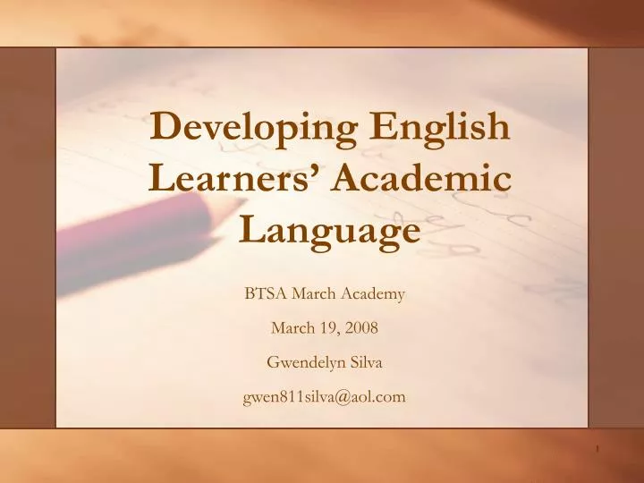 developing english learners academic language