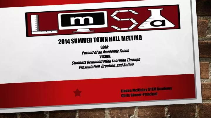 2014 summer town hall meeting