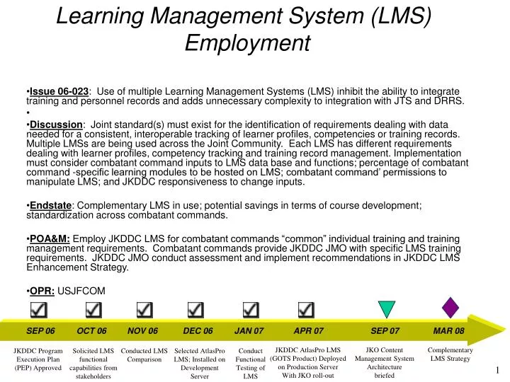 learning management system lms employment