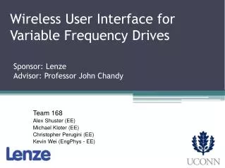 Wireless User Interface for Variable Frequency Drives