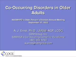 Co-Occurring Disorders in Older Adults