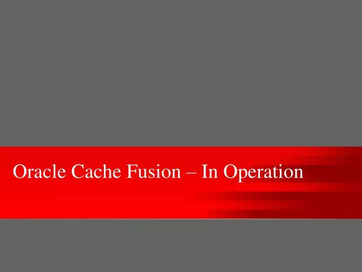 oracle cache fusion in operation