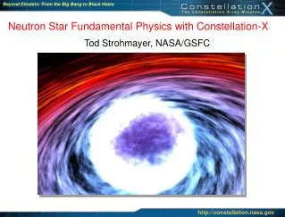 Neutron Star Fundamental Physics with Constellation-X