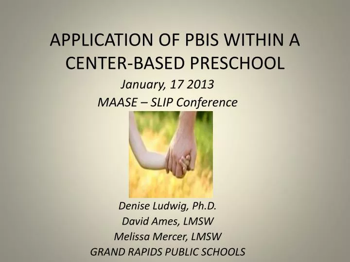 application of pbis within a center based preschool
