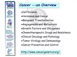 Cancer --an Overview