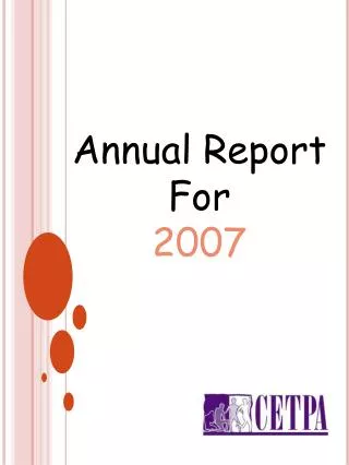 Annual Report For 2007
