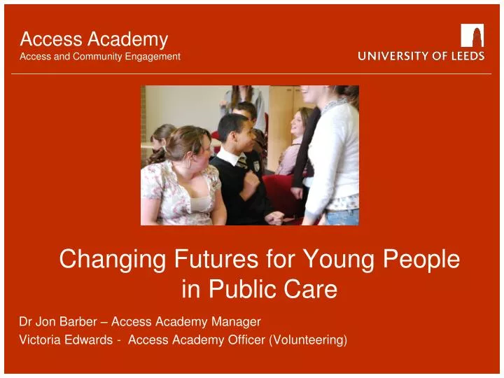 changing futures for young people in public care