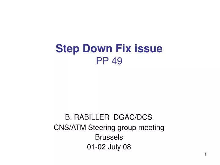 step down fix issue pp 49