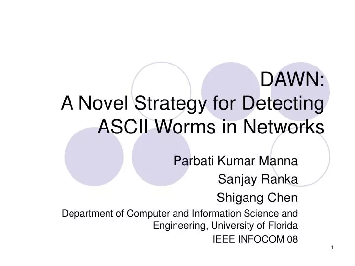 dawn a novel strategy for detecting ascii worms in networks