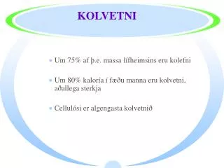 kolvetni