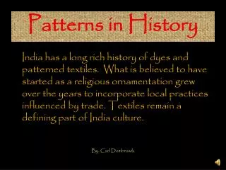 Patterns in History