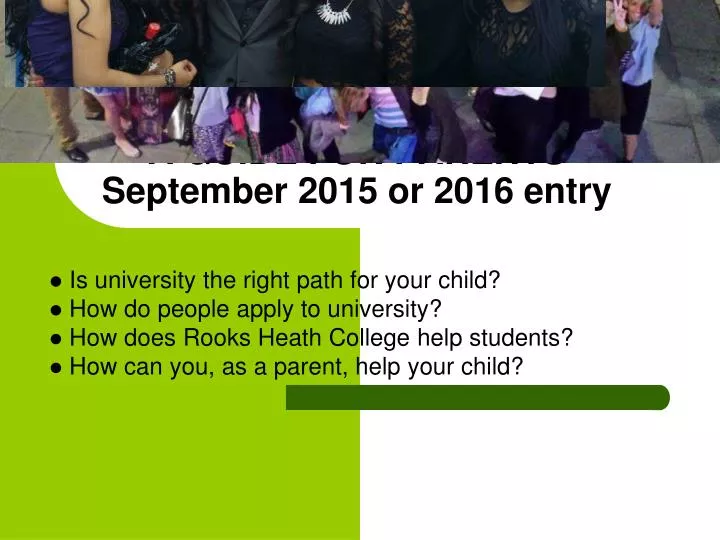 applying to university a guide for parents september 2015 or 2016 entry