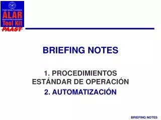 briefing notes