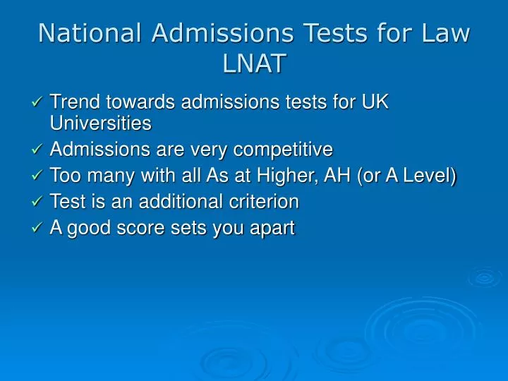 national admissions tests for law lnat