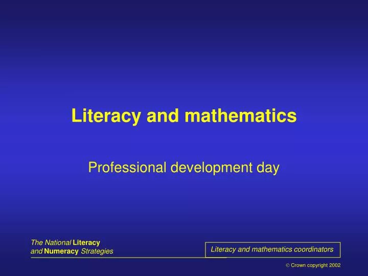 literacy and mathematics