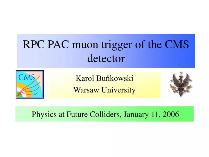 rpc pac muon trigger of the cms detector