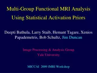 Multi-Group Functional MRI Analysis Using Statistical Activation Priors