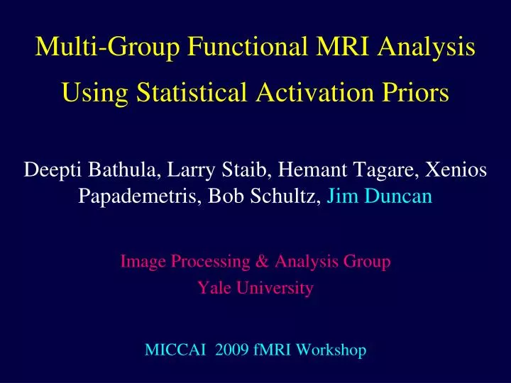 multi group functional mri analysis using statistical activation priors