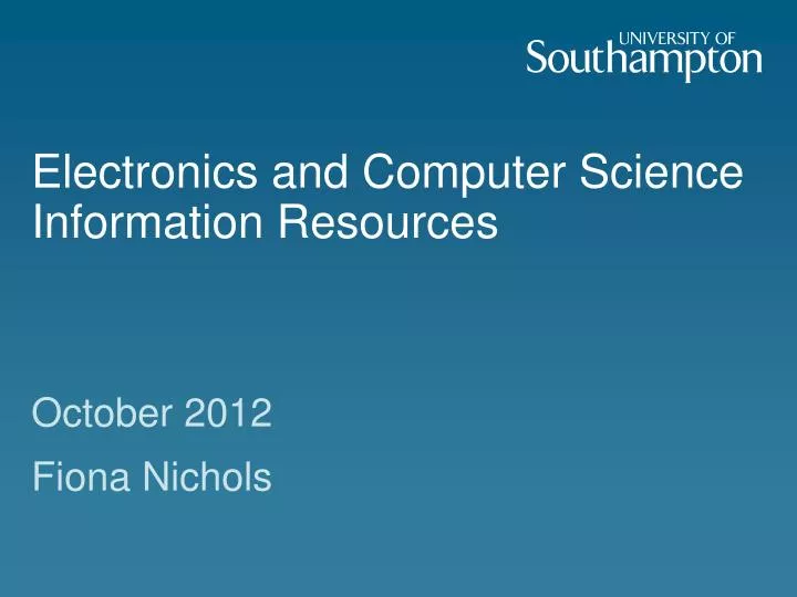 electronics and computer science information resources