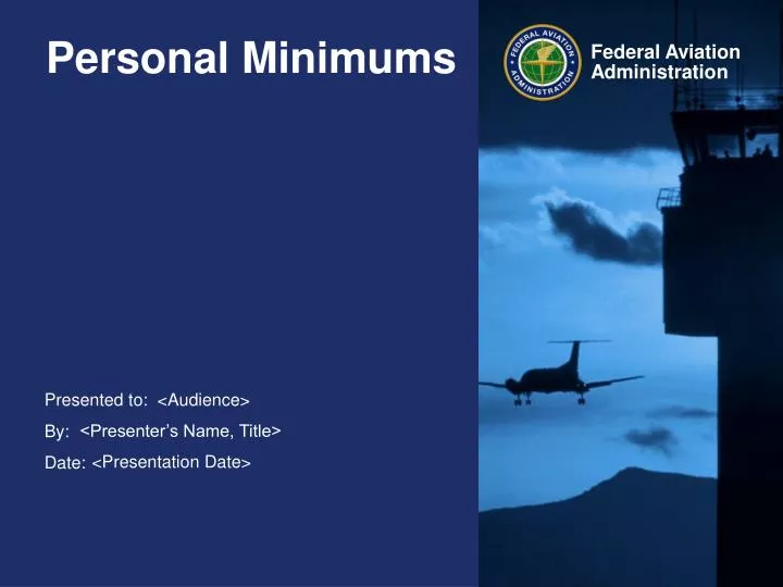 personal minimums