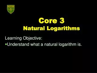 Core 3 Natural Logarithms