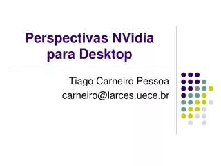 perspectivas nvidia para desktop