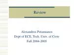 Pattern Recognition Algorithms and Applications Review - slide 1
