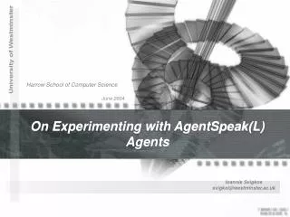 On Experimenting with AgentSpeak(L) Agents