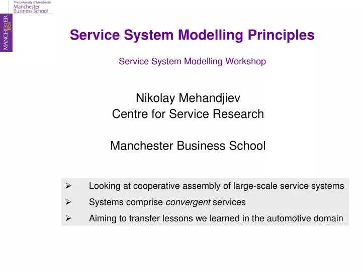 nikolay mehandjiev centre for service research manchester business school
