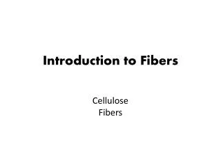 Introduction to Fibers