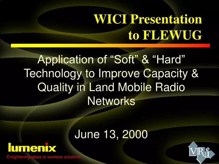 wici presentation to flewug