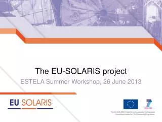 The EU-SOLARIS project