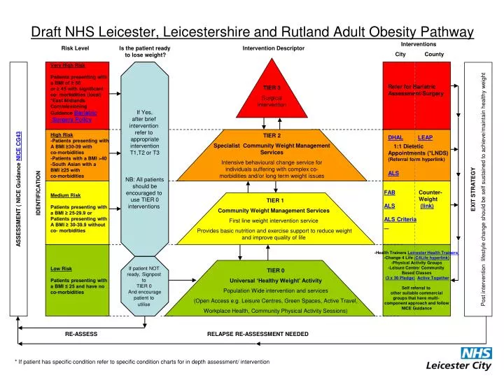draft nhs leicester leicestershire and rutland adult obesity pathway