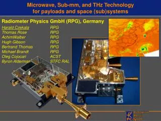 Microwave, Sub-mm, and THz Technology for payloads and space (sub)systems