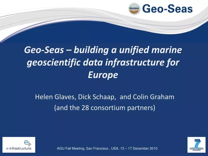 geo seas building a unified marine geoscientific data infrastructure for europe