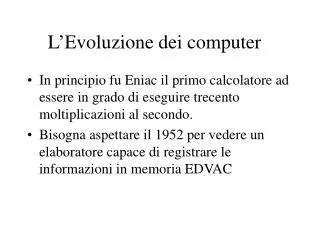 l evoluzione dei computer