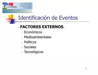 identificaci n de eventos