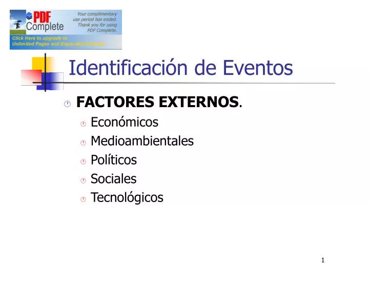 identificaci n de eventos