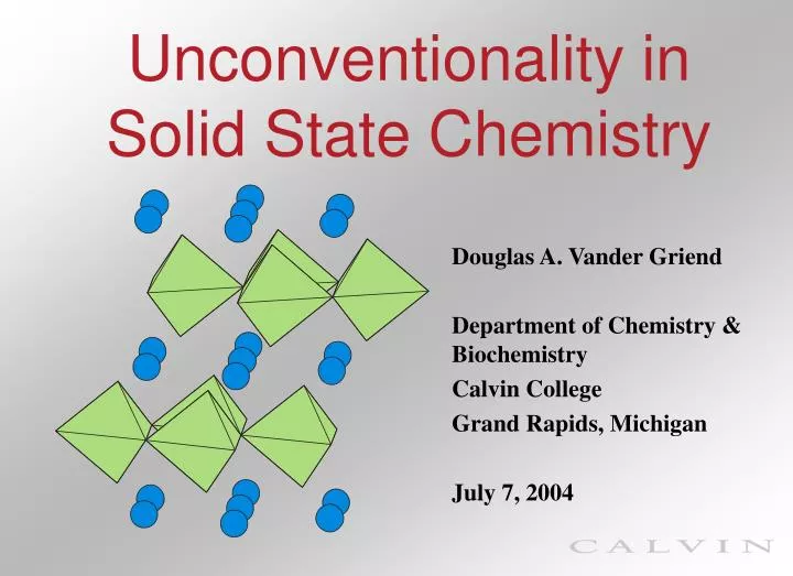 unconventionality in solid state chemistry