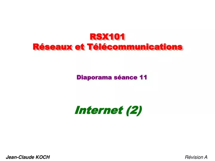 rsx101 r seaux et t l communications