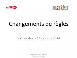 changements de r gles