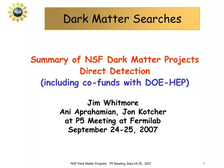 dark matter searches
