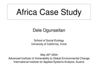 Africa Case Study