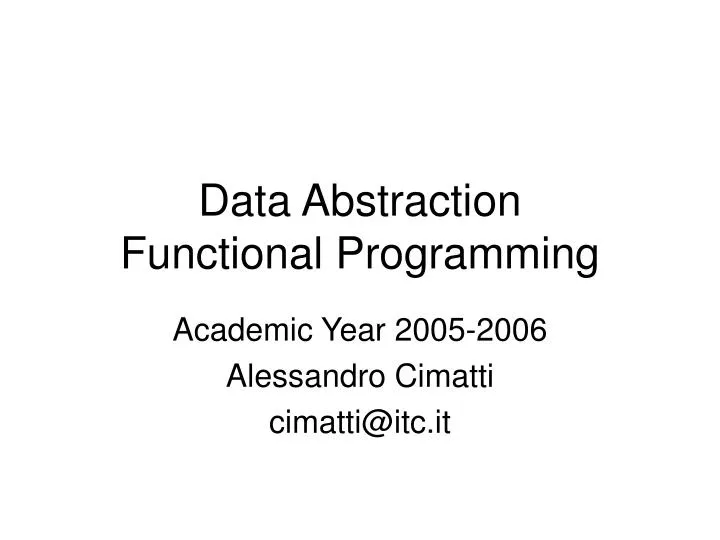data abstraction functional programming