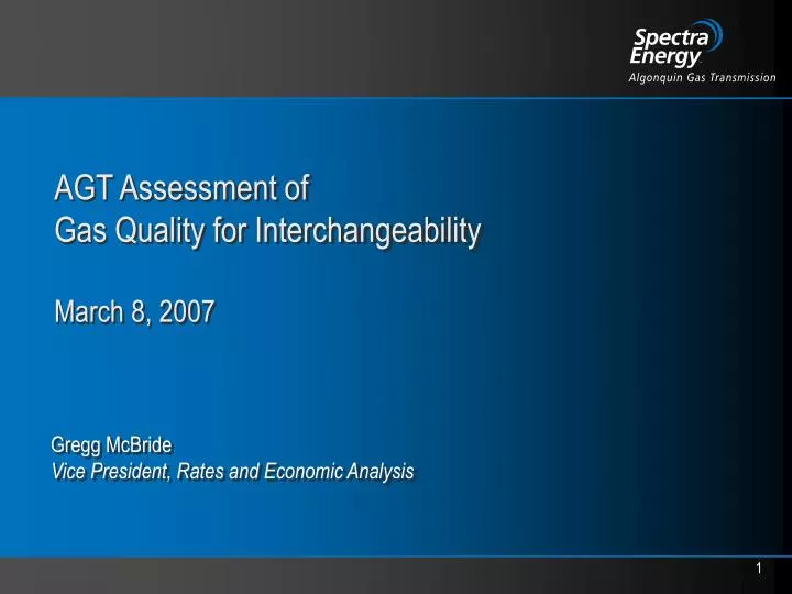 agt assessment of gas quality for interchangeability march 8 2007