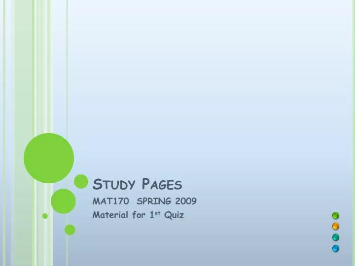study pages