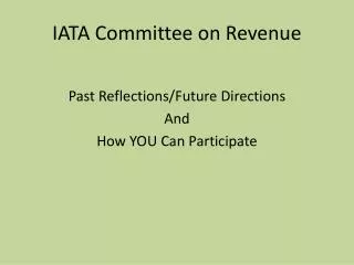 IATA Committee on Revenue