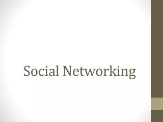 Social Networking