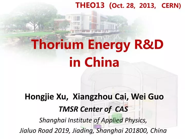 thorium energy r d in china