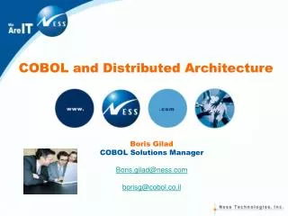 COBOL and Distributed Architecture